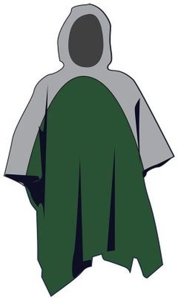 Optic Standard Weight Color Block Adult Poncho - 80" L x 52" W x 4.5mil Thick